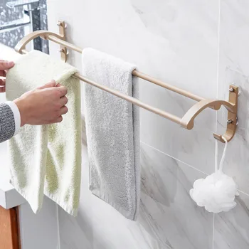 Space Aluminum Bath Towel Rack Bathroom Towel Holder Double Towel Shelf With Hooks Wall Organizer Bathroom Accessories
Space Aluminum Bath Towel Rack Bathroom Towel Holder Double Towel Shelf With Hooks Wall Organizer Bathroom Accessories