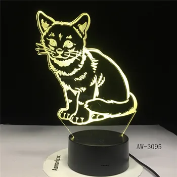 Alert Cat with 7 Colors Light for Home Decoration Lamp Amazing Visualization Illusion 3D LED Night Light Dropship Gift AW-3095
Alert Cat with 7 Colors Light for Home Decoration Lamp Amazing Visualization Illusion 3D LED Night Light Dropship Gift AW-3095