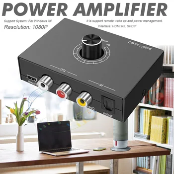 Digital To Analog Mini Portable Power Amplifier 3.5mm Remote Wake Up Volume Adjustment Plug And Play Home Theater Audio Receiver
Digital To Analog Mini Portable Power Amplifier 3.5mm Remote Wake Up Volume Adjustment Plug And Play Home Theater Audio Receiver