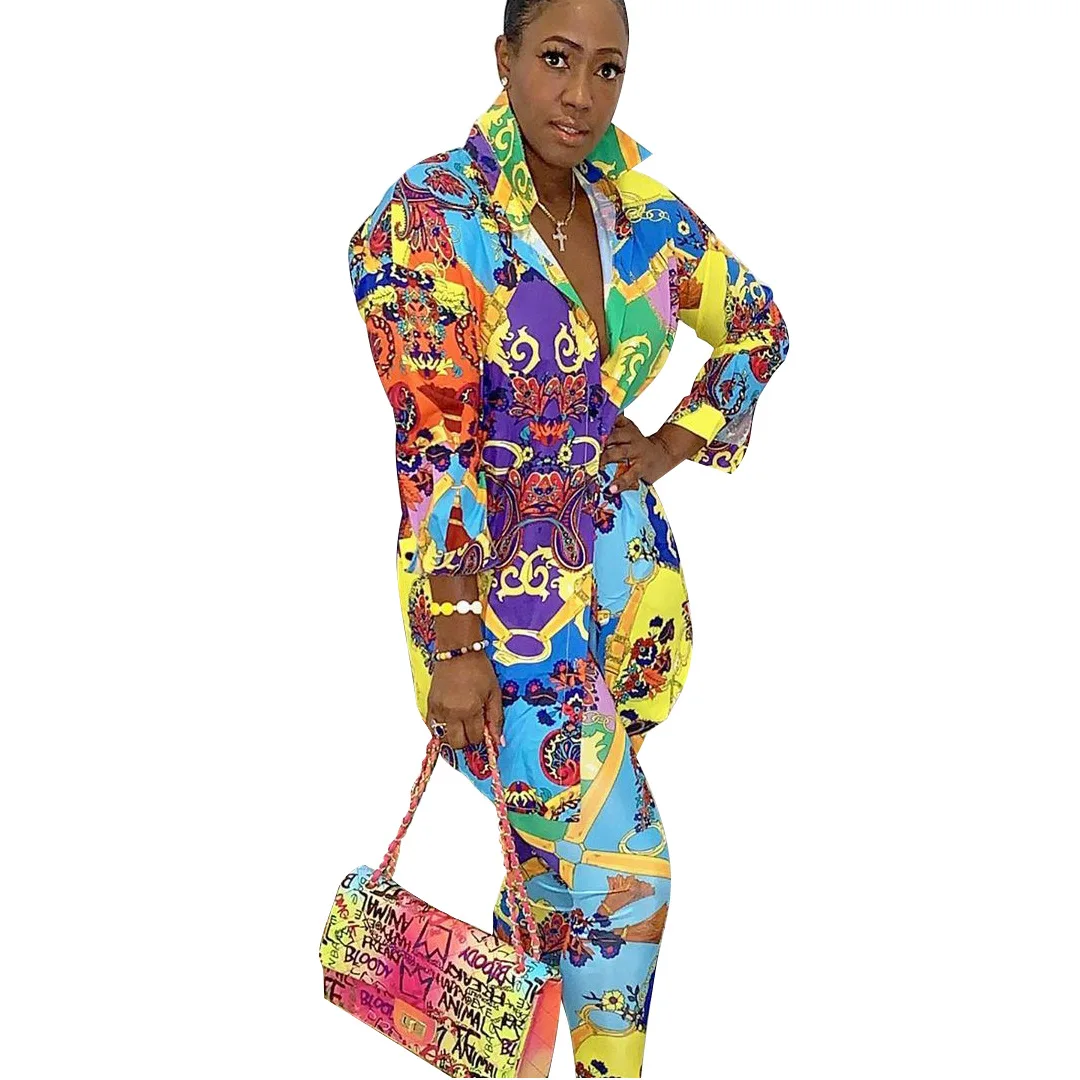 

2 Piece Sets African Sets For Women New African Print Elastic Bazin Baggy Pants Rock Style Dashiki Sleeve Famous Suit Lady
