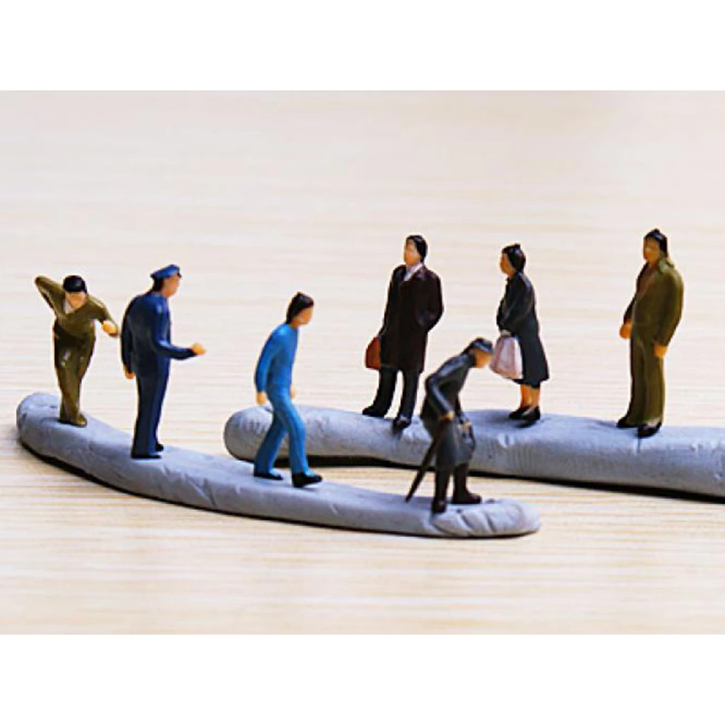24pcs 1:87 HO Scale Miniature People Model Figurines for Model Train Diorama Scenery DIY Accessories 24pcs 1:87 HO Scale Miniature People Model Figurines for Model Train Diorama Scenery DIY Accessories
