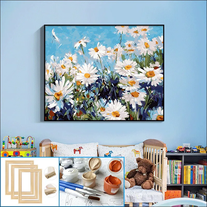 frame DIY frame 40X50cm DIY painting by numbers watercolor decorative painting modern Decompression hand painting Landscape flo
frame DIY frame 40X50cm DIY painting by numbers watercolor decorative painting modern Decompression hand painting Landscape flo