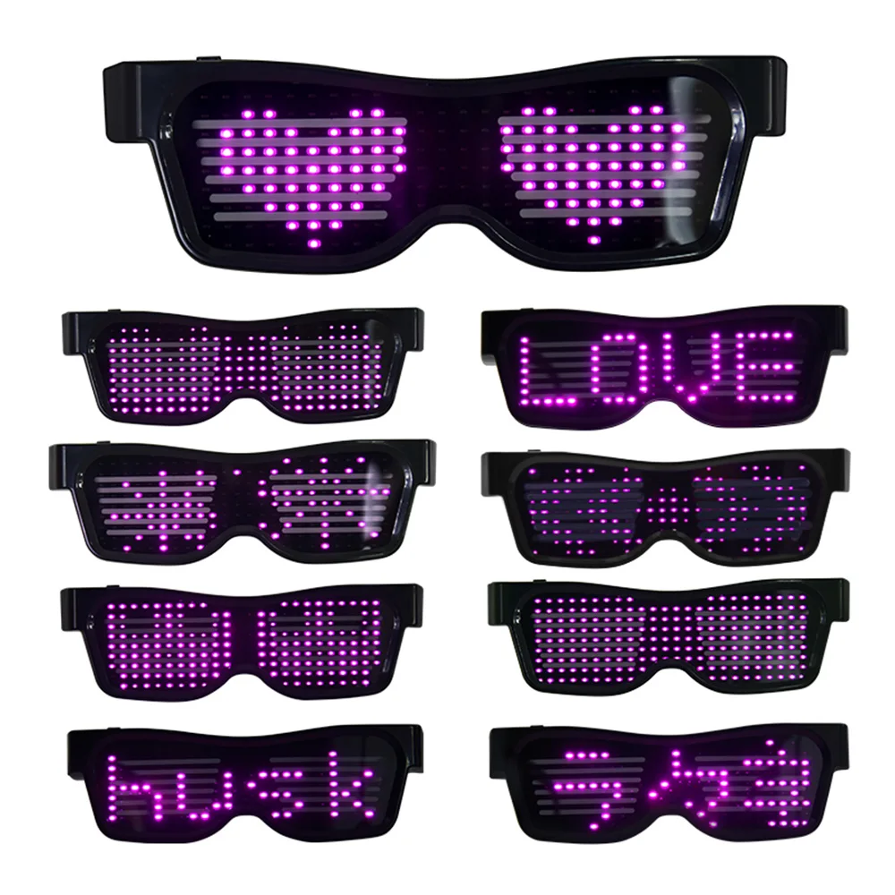 LED Glasses APP Control Glowing Glasses Party Glasses USB Charge Magic Bluetooth Multiple Modes for Party Halloween Concert
LED Glasses APP Control Glowing Glasses Party Glasses USB Charge Magic Bluetooth Multiple Modes for Party Halloween Concert