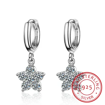 925 Sterling Silver Crystal Zirconia Plum Blossom Flowers Drop Earrings For Women Temperament Sterling-silver-jewelry Eh701
925 Sterling Silver Crystal Zirconia Plum Blossom Flowers Drop Earrings For Women Temperament Sterling-silver-jewelry Eh701