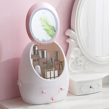 HD Mirror LED Light Cosmetic Storage Box Jewelry Makeup Organizer USB Charge Cosmetic Case Desktop Storage Drawer
HD Mirror LED Light Cosmetic Storage Box Jewelry Makeup Organizer USB Charge Cosmetic Case Desktop Storage Drawer