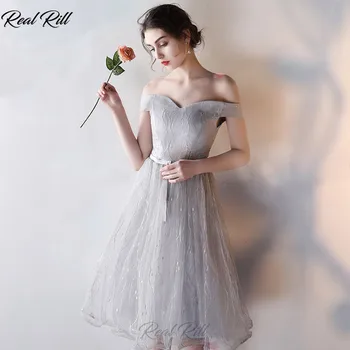 Real Rill V-Neck Off The Shoulder Bridesmaid Dresses Lace Up Back Knee Length A-Line Wedding Guest Dress For Wedding Party
Real Rill V-Neck Off The Shoulder Bridesmaid Dresses Lace Up Back Knee Length A-Line Wedding Guest Dress For Wedding Party