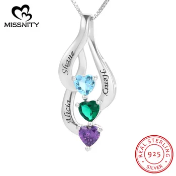 Sterling Silver Personalized 3 Birthstone Necklace Promise Necklace for Mother Pendant Jewelry Engraved Name Gift for Her
Sterling Silver Personalized 3 Birthstone Necklace Promise Necklace for Mother Pendant Jewelry Engraved Name Gift for Her