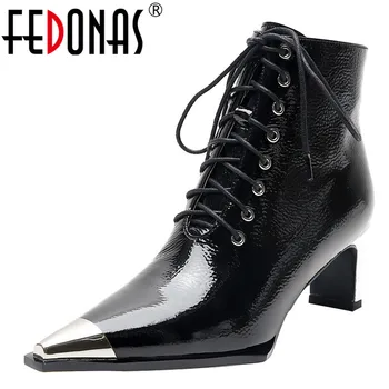 FEDONAS Brand Women Patent Leather Ankle Boots Sexy Pointed Toe Chelsea Short Boots Party Night Club Shoes Woman High Heels 
FEDONAS Brand Women Patent Leather Ankle Boots Sexy Pointed Toe Chelsea Short Boots Party Night Club Shoes Woman High Heels