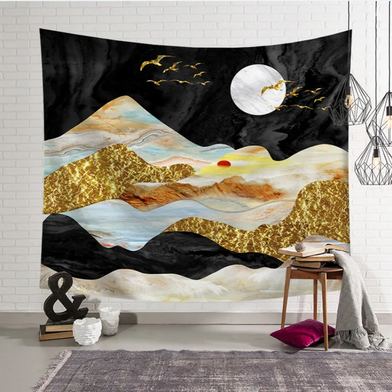 Wall Tapestry Mountain Sunrise Oil Painting Pattern Boho Tapestry Polyester Printed Macrame Wall Hanging Home Decoration
Wall Tapestry Mountain Sunrise Oil Painting Pattern Boho Tapestry Polyester Printed Macrame Wall Hanging Home Decoration