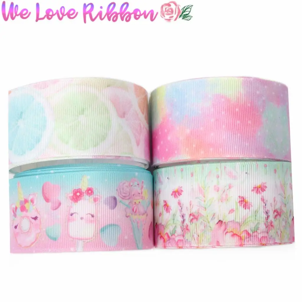 16mm-75mm Cartoon Unicorn Watercolor Lemon Flower Printed Grosgrain/Foe Ribbon Pink Galaxy DIY Hair Bowknots 50yards/roll
16mm-75mm Cartoon Unicorn Watercolor Lemon Flower Printed Grosgrain/Foe Ribbon Pink Galaxy DIY Hair Bowknots 50yards/roll