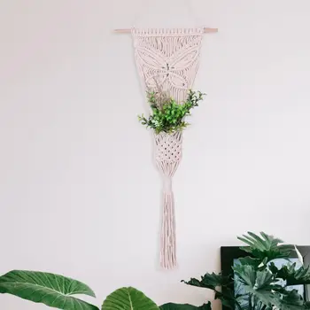 Handwoven Macrame Wall Hanging Tapestry Plant Hanger Basket Holder Dorm Room Home Decoration Ornament Craft
Handwoven Macrame Wall Hanging Tapestry Plant Hanger Basket Holder Dorm Room Home Decoration Ornament Craft