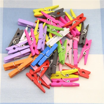 100 Pcs Random Mini Colored Spring Wood Clips Clothes Photo Paper Peg Pin Clothespin Craft Clips New stationery
100 Pcs Random Mini Colored Spring Wood Clips Clothes Photo Paper Peg Pin Clothespin Craft Clips New stationery