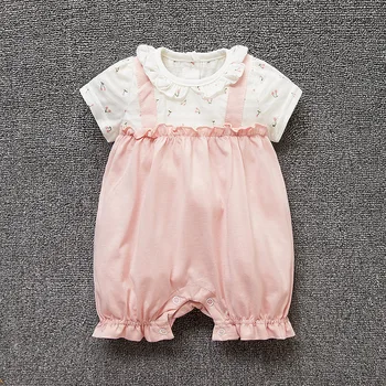 Newborn Baby Girl Clothes Bebe Jumpsuit Summer Short Sleeve Flower Printed Pink Princess Cotton Romper Infant Outfit Clothing
Newborn Baby Girl Clothes Bebe Jumpsuit Summer Short Sleeve Flower Printed Pink Princess Cotton Romper Infant Outfit Clothing