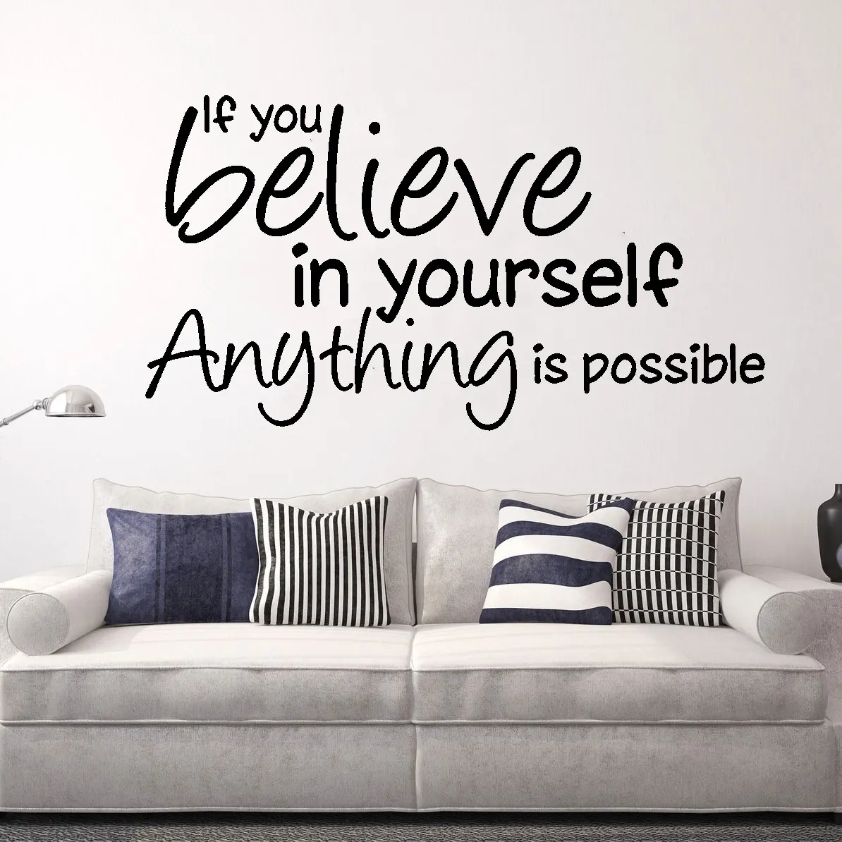 

If You Believe In Yourself Anything Is Possible Wall Sticker Inspirational Quote Decal Vinyl Office Decoration Decor DW11772