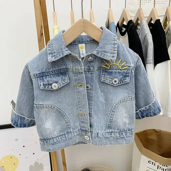 Boys Denim Coats Spring and Autumn Solid Jackets 1-9 Years Old Children's Clothing Turn-down Collar Casual Baby Kids Clothes
Boys Denim Coats Spring and Autumn Solid Jackets 1-9 Years Old Children's Clothing Turn-down Collar Casual Baby Kids Clothes