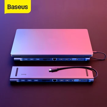 Baseus Multi USB C HUB to HDMI VGA RJ45 3.0 USB HUB for MacBook Pro Type C HUB Computer Accessories 11 Ports Splitter USB C HUB
Baseus Multi USB C HUB to HDMI VGA RJ45 3.0 USB HUB for MacBook Pro Type C HUB Computer Accessories 11 Ports Splitter USB C HUB