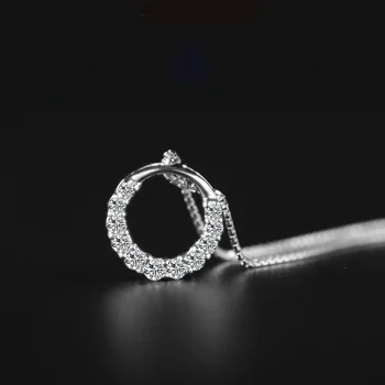 

KingDeng Silver 925 Necklace Luxury Zircon For Women Fashion Jewelry 2018 bling harajuku Crystal Pendant Choker valentine's day