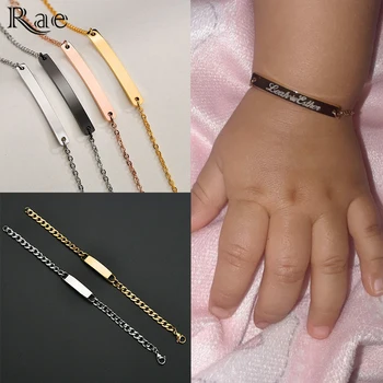 Raexrage Personalize Custom Baby Name Bracelet Women Men Stainless Steel Adjustable Bracelet New Born to Child Girls Boys Gifts 
Raexrage Personalize Custom Baby Name Bracelet Women Men Stainless Steel Adjustable Bracelet New Born to Child Girls Boys Gifts
