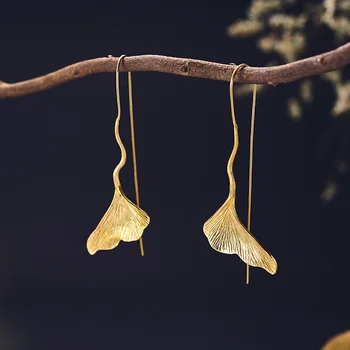 Luxury Natural Ginkgo Leaf Earrings Gold Silver Colour Earrings Cocktail Party Jewelry Valentine's Day Gift Long Pendant
Luxury Natural Ginkgo Leaf Earrings Gold Silver Colour Earrings Cocktail Party Jewelry Valentine's Day Gift Long Pendant