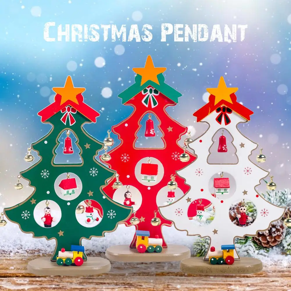 new innovative small bell christmas tree painting pendants for