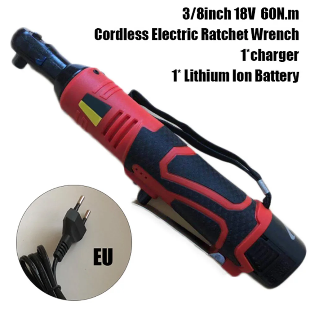 18V 60N.m 3/8inch Cordless Right Angle Electric Ratchet Wrench Tool W/ Battery For Mechanical Maintenance
18V 60N.m 3/8inch Cordless Right Angle Electric Ratchet Wrench Tool W/ Battery For Mechanical Maintenance