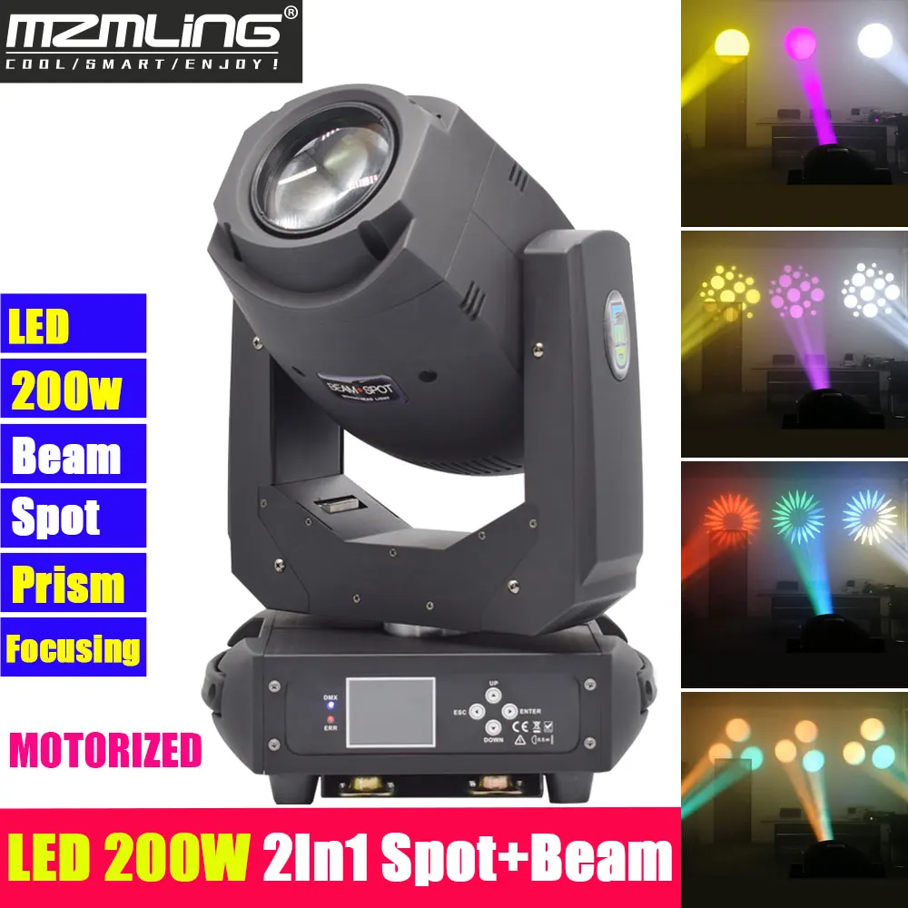 Светодиодный 200 Вт 2в1 RGBW Луч/Точечный светильник DMX512 движущийся головной