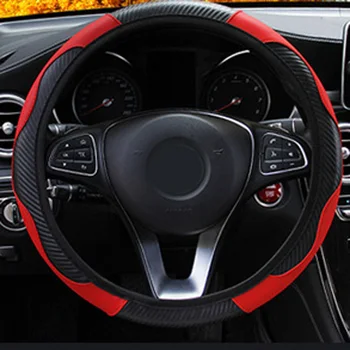Replacement Steering Wheel Cover Trim Eco-friendly Install 38CM Carbon Fiber Leather
Replacement Steering Wheel Cover Trim Eco-friendly Install 38CM Carbon Fiber Leather
