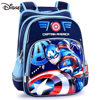 Disney Marvel Captain America First and Second Grade Lightweight Boy Cartoon Large Capacity Children Backpack