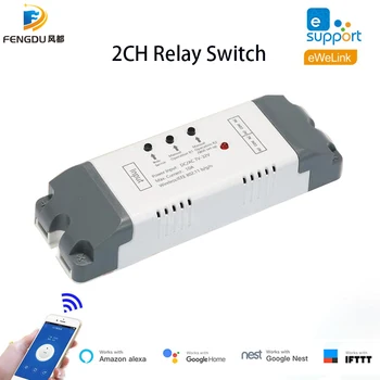 eWeLink Switch Smart 2 Channel WiFi Relay Rolling/Garage Door Switch DC7-32V/AC85-250V Module Self-locking Inching Google Home
eWeLink Switch Smart 2 Channel WiFi Relay Rolling/Garage Door Switch DC7-32V/AC85-250V Module Self-locking Inching Google Home