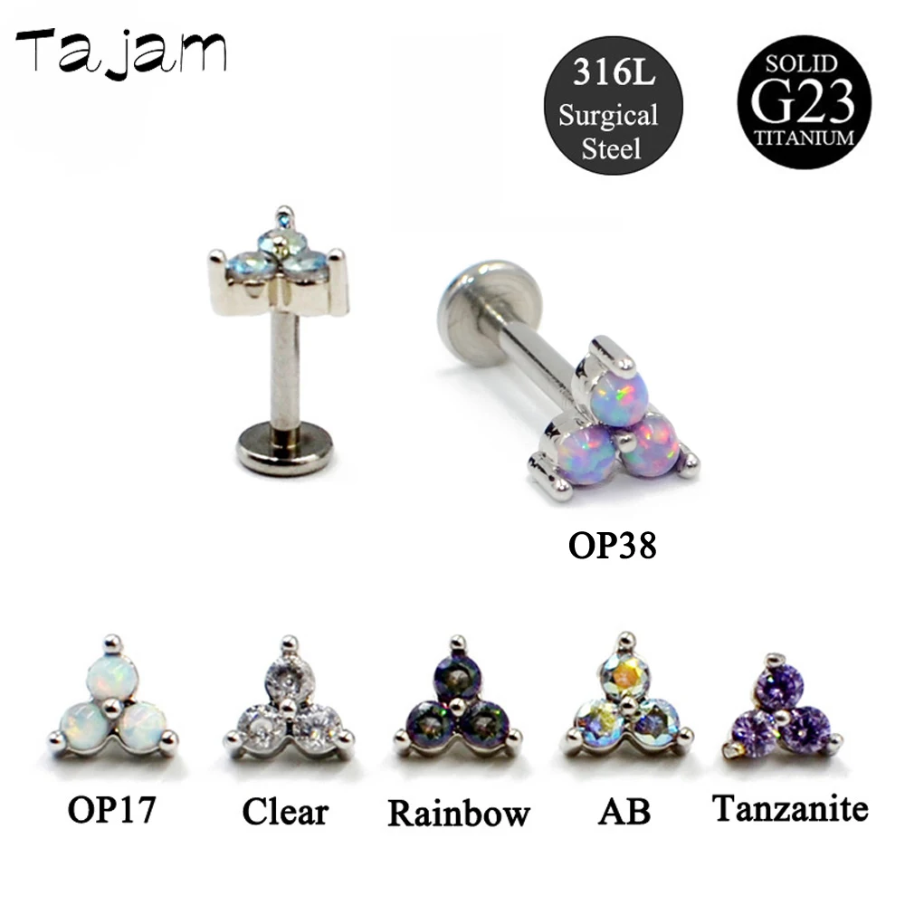 1PC Titanium Steel Triangle Zircon Labret Studs Earring Internal Threaded Opal Tragus Cartilage Piercing Jewelry Free Shipping
1PC Titanium Steel Triangle Zircon Labret Studs Earring Internal Threaded Opal Tragus Cartilage Piercing Jewelry Free Shipping