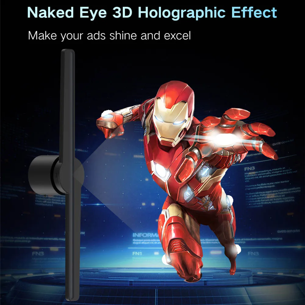 ZIoT HD 42cm Wifi 3D Holographic Projector Hologram Player LED Display Fan Advertising Light
ZIoT HD 42cm Wifi 3D Holographic Projector Hologram Player LED Display Fan Advertising Light