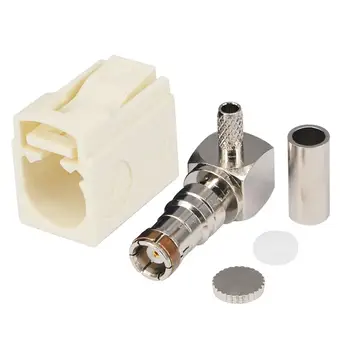 100 PCS Car Radio Antenna Connector Fakra B White/9001 Jack Female Right Angle Crimp for Coaxial Cable RG316 RG174 LMR100
100 PCS Car Radio Antenna Connector Fakra B White/9001 Jack Female Right Angle Crimp for Coaxial Cable RG316 RG174 LMR100