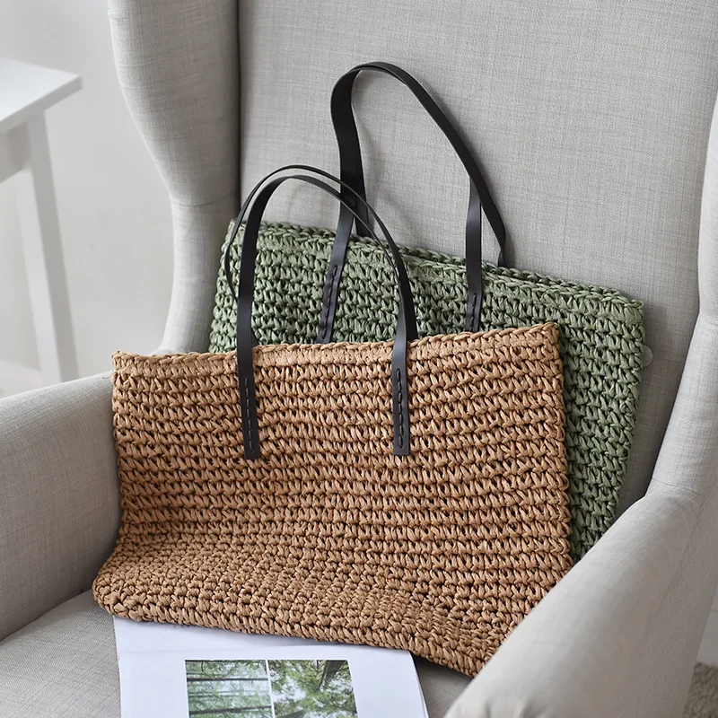 Women Handbag Summer Beach Bag Rattan Woven Handmade Knitted Straw Large Capacity Totes Leather Women Shoulder Bag Bohemia New
Women Handbag Summer Beach Bag Rattan Woven Handmade Knitted Straw Large Capacity Totes Leather Women Shoulder Bag Bohemia New