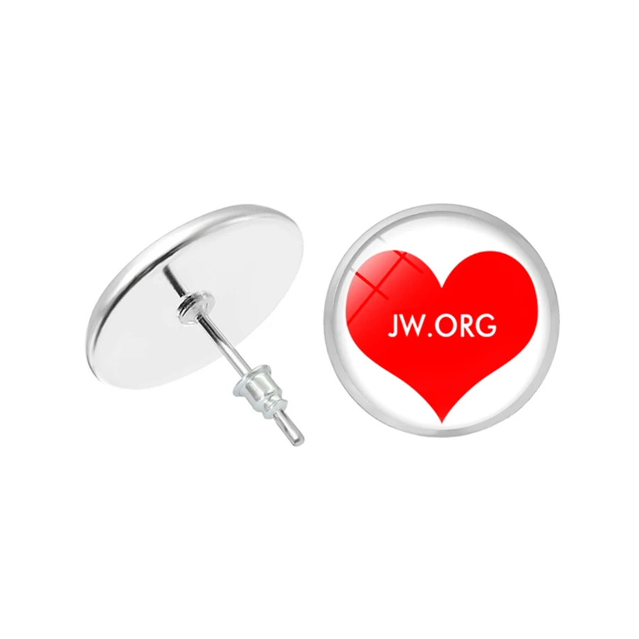 Серьги-гвоздики с надписью No Blood's witheresse JW. ORG ручная работа фото личности