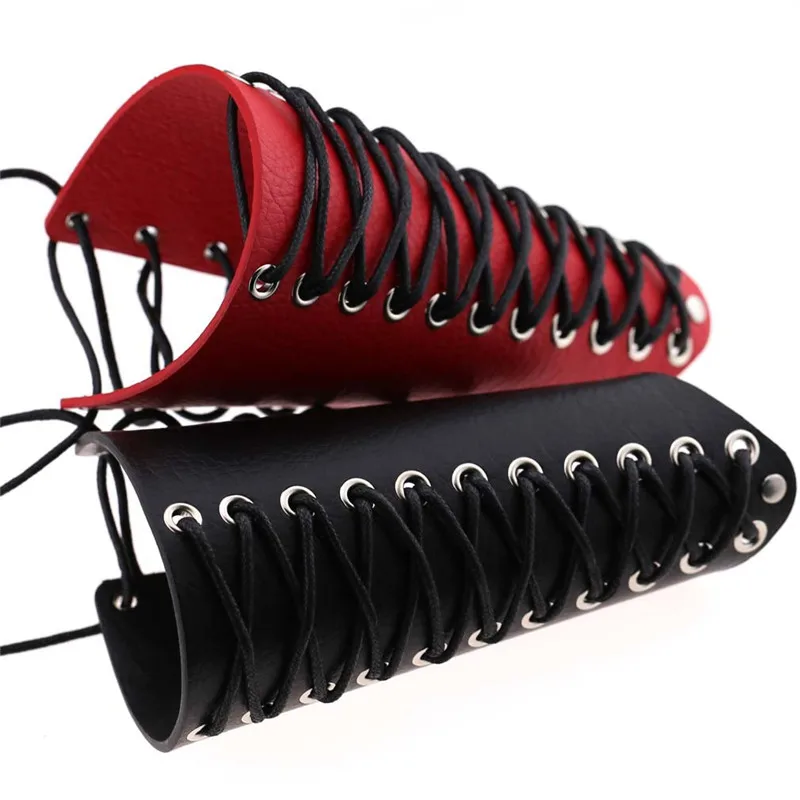 CUF2020010 punk pu leather cuff 3