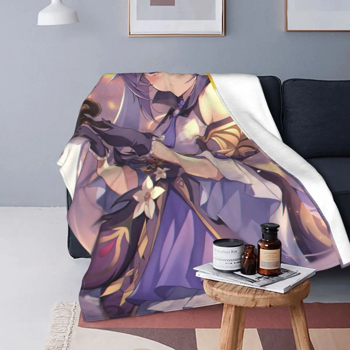 Genshin Impact Blankets Fleece Autumn/Winter Keqing Fantasy Action Multi-function Warm Throw Blanket for Bed Car Bedding Throws
Genshin Impact Blankets Fleece Autumn/Winter Keqing Fantasy Action Multi-function Warm Throw Blanket for Bed Car Bedding Throws