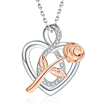 Strollgirl 925 Sterling silver Endless love pendant chain Sparkling Infinity Heart rose necklace for Women Anniversary Jewelry
Strollgirl 925 Sterling silver Endless love pendant chain Sparkling Infinity Heart rose necklace for Women Anniversary Jewelry