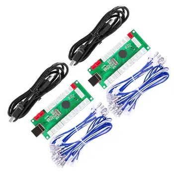 2 Player Arcade Zero Delay Arcade USB Encoder PC to Joystick Control panel For MAME Happ Type Joystick and Buttons
2 Player Arcade Zero Delay Arcade USB Encoder PC to Joystick Control panel For MAME Happ Type Joystick and Buttons