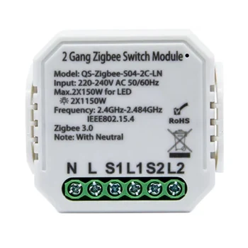 2 Gang Smart Switch Breaker Module with Neutral Automation Tuya ZigBee APP Remote Control for Alexa Google Home IFTTT
2 Gang Smart Switch Breaker Module with Neutral Automation Tuya ZigBee APP Remote Control for Alexa Google Home IFTTT