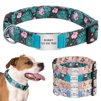 Flower Printed Dog Collar Custom Nylon Puppy Pet Collar Personalized Pitbull Collars Pets Acessorios for Small Medium Large Dog
Flower Printed Dog Collar Custom Nylon Puppy Pet Collar Personalized Pitbull Collars Pets Acessorios for Small Medium Large Dog