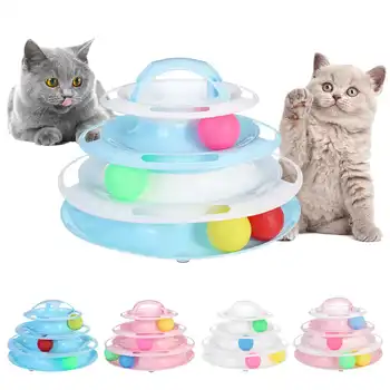 Funny 4 Levels Pet Cat Toy Tower Tracks Disc Cat Intelligence Amusement 4 pay Disc Cat Toys Ball Training Amusement Plate
Funny 4 Levels Pet Cat Toy Tower Tracks Disc Cat Intelligence Amusement 4 pay Disc Cat Toys Ball Training Amusement Plate