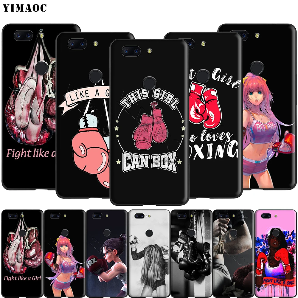 Yimaoc Boxing Gloves Girl Silicone Case for Oneplus 7 7T Pro 6t 6 5t 5 | Мобильные телефоны и аксессуары