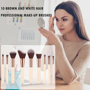 10pcs/set Pro Makeup Brushes Set Travel Eye Face Powder Foundation Cosmetic Pen Makeup Brushes Set Eye Shadow Blending
10pcs/set Pro Makeup Brushes Set Travel Eye Face Powder Foundation Cosmetic Pen Makeup Brushes Set Eye Shadow Blending