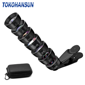 TOKOHANSUN Universal 7 in 1 Phone Camera Lens Fish Eye Lens Wide Angle macro Lens CPL/Star Filter 2X tele for almost smartphones
TOKOHANSUN Universal 7 in 1 Phone Camera Lens Fish Eye Lens Wide Angle macro Lens CPL/Star Filter 2X tele for almost smartphones