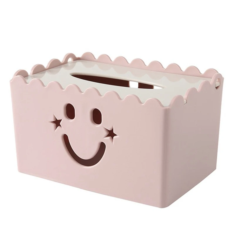 Smiley Face Tissue Box Solid Color Napkin Paper Holder Square Shape Plastic Tissue Case Home Kitchen Paper Holder Storage Box Pi
Smiley Face Tissue Box Solid Color Napkin Paper Holder Square Shape Plastic Tissue Case Home Kitchen Paper Holder Storage Box Pi