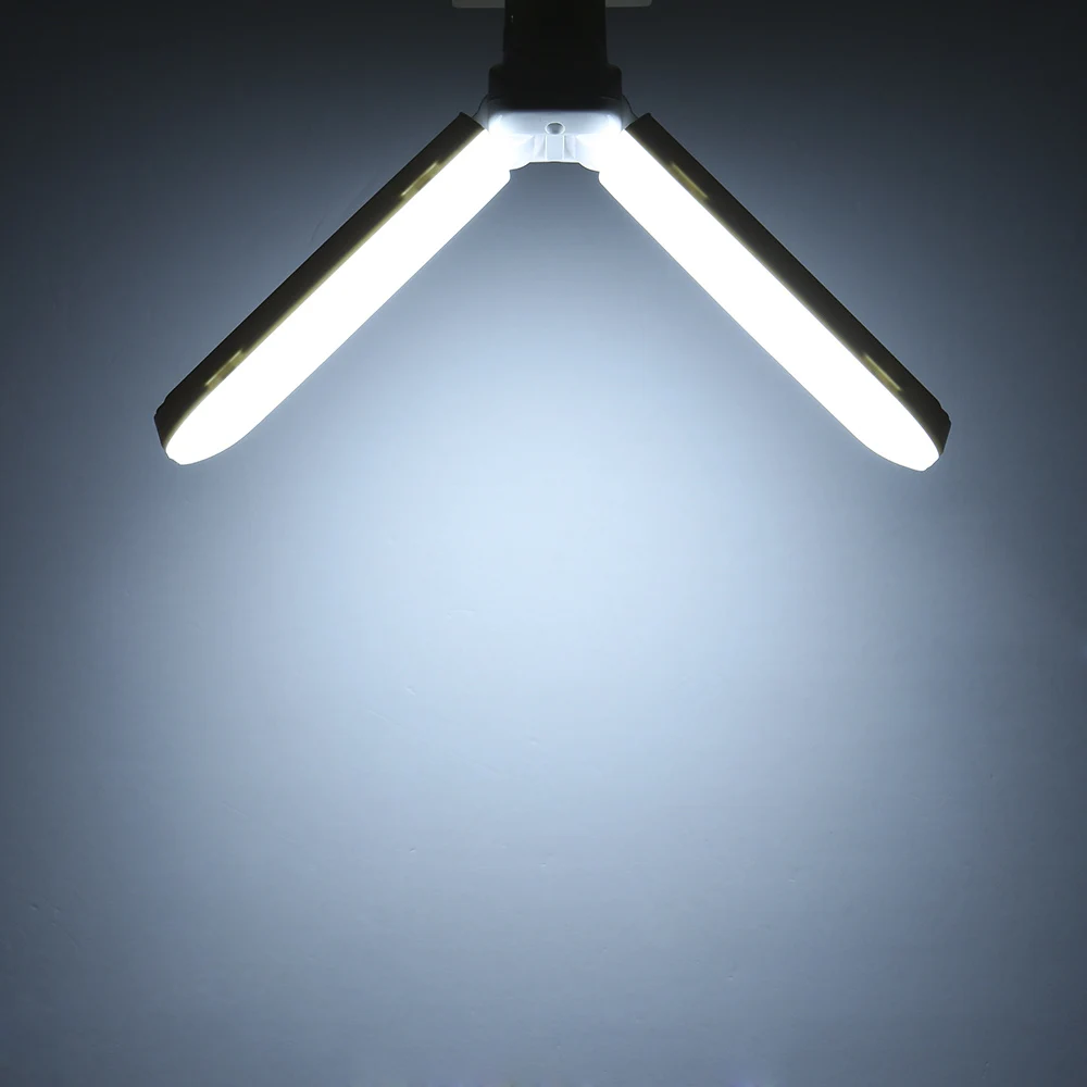 30W Portable Energy Saving Collapsible Garage Lamp Deformable Lamp Cold White Bulbs Two Leaves Light With E27 Lamp Cap
30W Portable Energy Saving Collapsible Garage Lamp Deformable Lamp Cold White Bulbs Two Leaves Light With E27 Lamp Cap