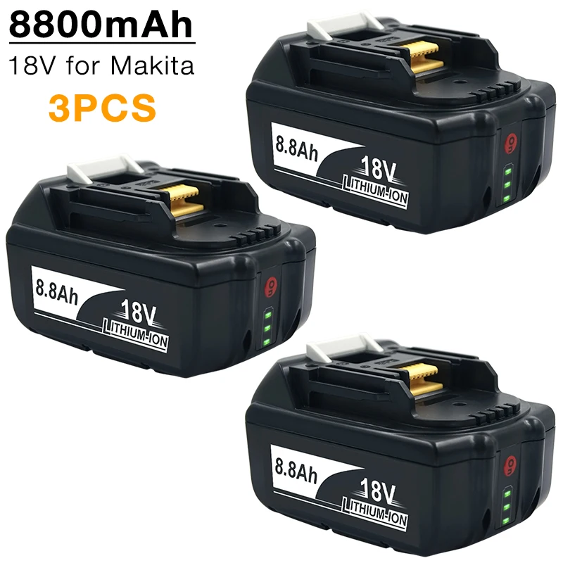 Литий-ионная аккумуляторная батарея 8800 мАч для Makita 18 в BL1830 BL1840 BL1850 BL1860 BL1860B LXT400