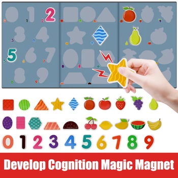Children Number Shape Fruit Intelligence Game Toy Sets Small Figure Cognition Board Magnetic Puzzles Educational Toys
Children Number Shape Fruit Intelligence Game Toy Sets Small Figure Cognition Board Magnetic Puzzles Educational Toys