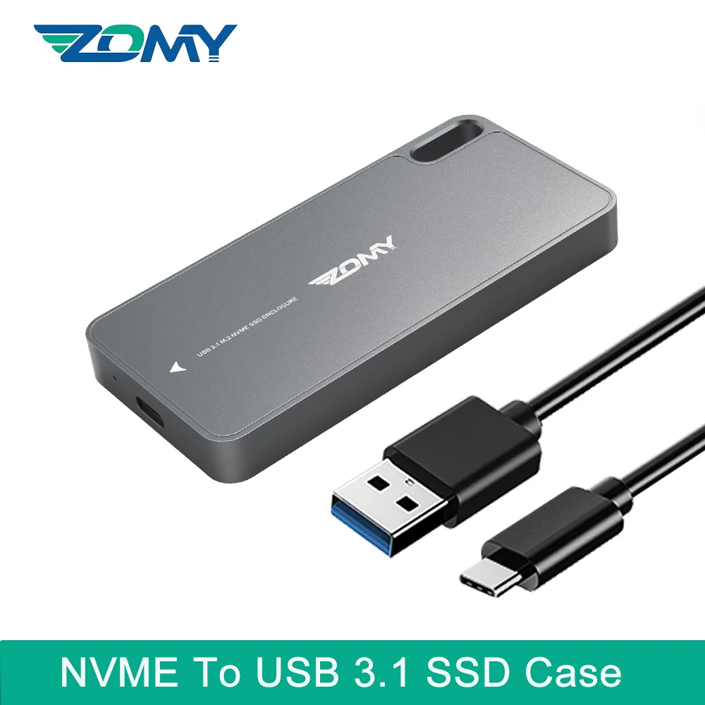 Zomy M.2 NVMe To USB 3.1 Solid State State Enclosure Hard Disk Box SSD Case Type-C Interface 10Gbps For 2230/2242/2260/2280
Zomy M.2 NVMe To USB 3.1 Solid State State Enclosure Hard Disk Box SSD Case Type-C Interface 10Gbps For 2230/2242/2260/2280