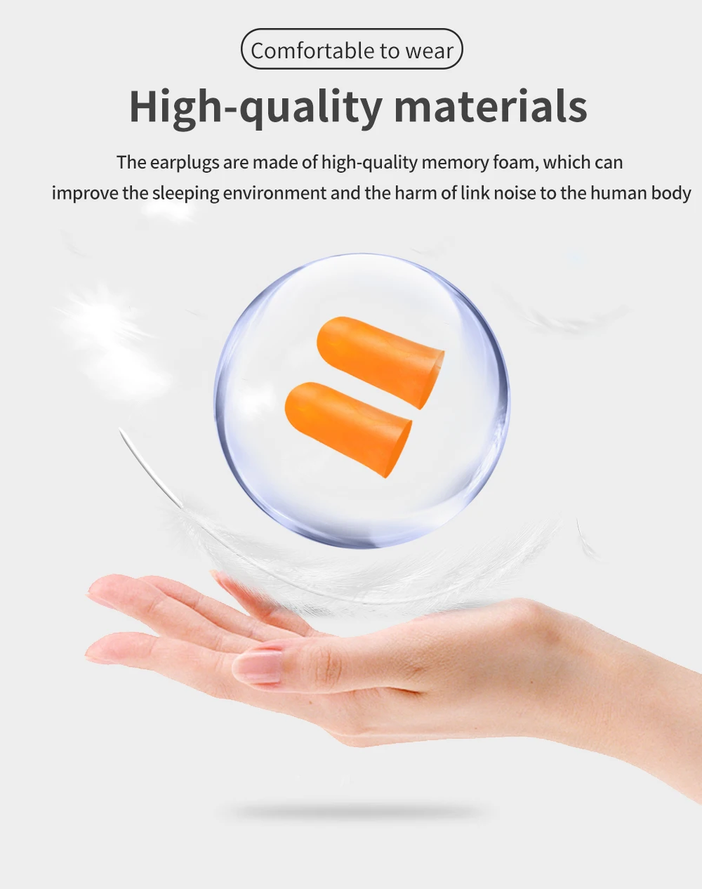 Generic 80 Pairs Earplugs Antinoise Sleeping Plugs Sleeping Ear